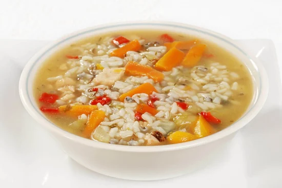 Soupe à la dinde et au riz sauvage