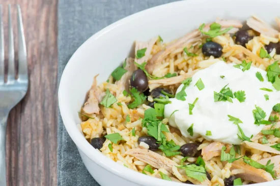 Casserole de dinde et de riz style enhilada