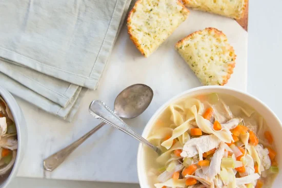 Bone Broth Turkey Noodle Soup