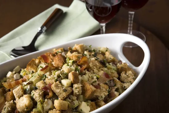 Sautéd Leek, Giblet and Whole Grain Dressing