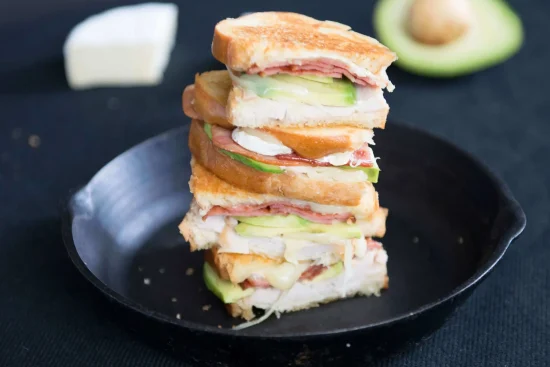 Turkey, Bacon and Avocado Grilled Cheese