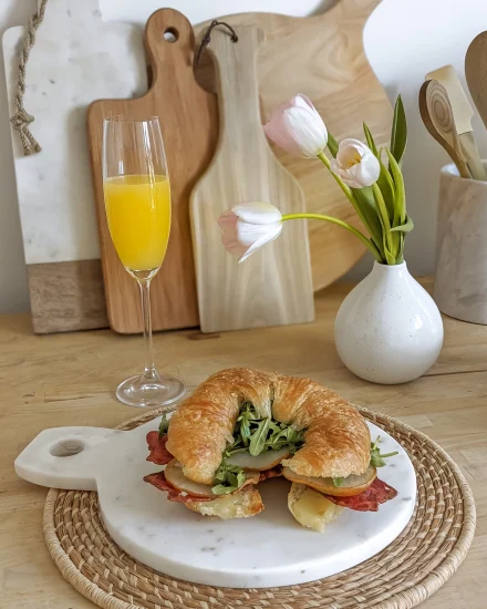 Croissant savoureux à la dinde