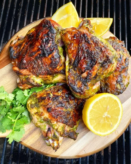 BBQ Hariyali Turkey Thighs