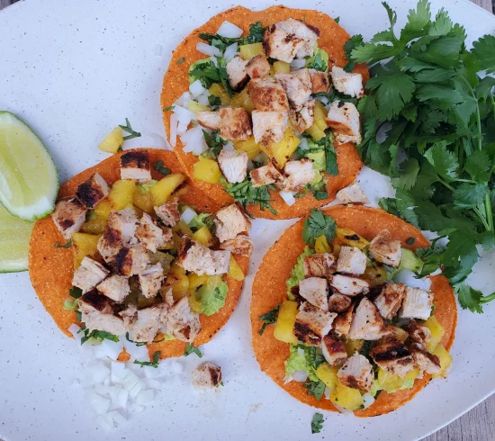 Grilled Turkey and Pineapple Tostadas