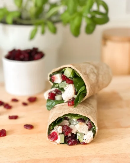 Turkey cranberry wraps