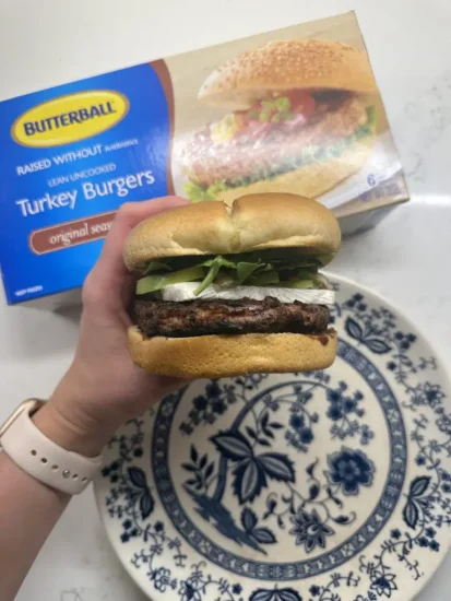 Burgers de dinde au brie et aux pommes