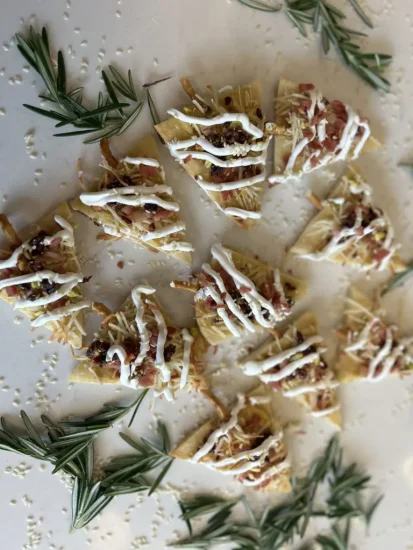 Bouchées de sapin de Noël au pita par le Chef Benjamin LeBlanc-Bedouin