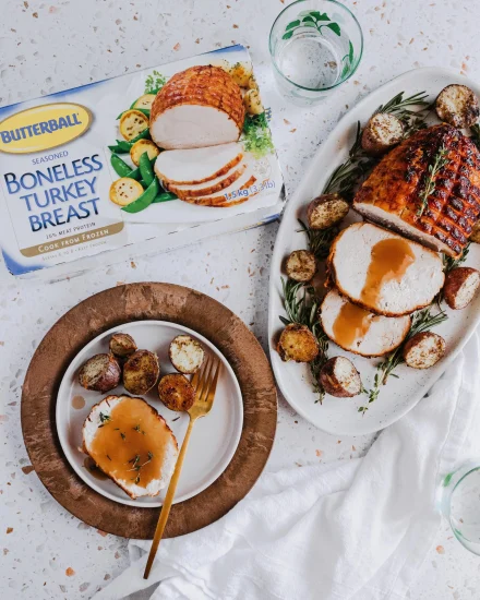 Festin de dinde à l’érable et aux fines herbes de Ghyslene Leback