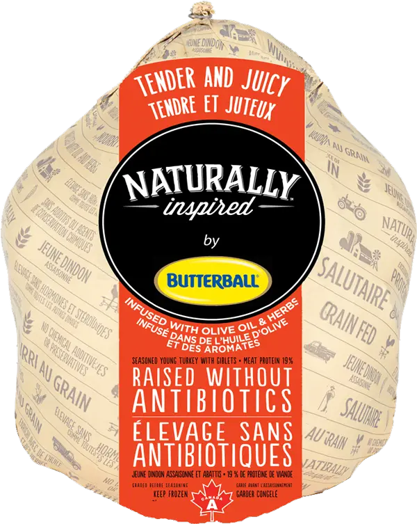 Naturally inspired whole turkey package