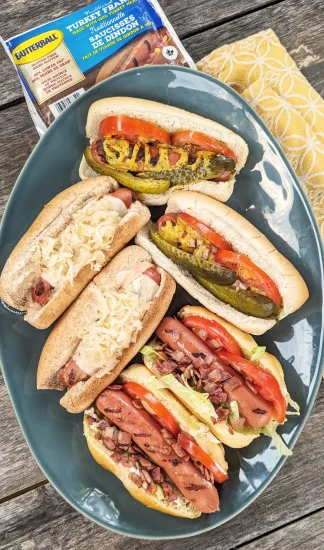 Hot-dogs à la dinde trois façons