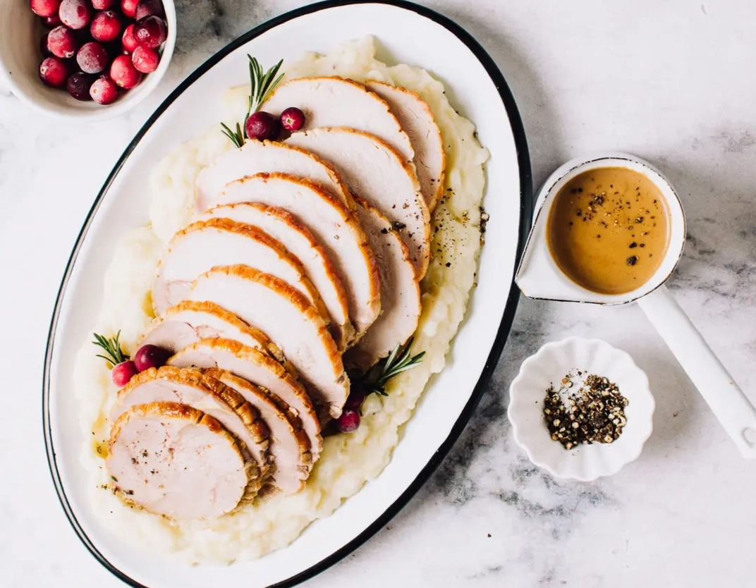 Turkey Roast with Herbed Peppercorn Gravy