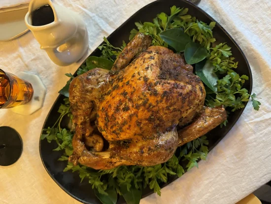 Lemon and Herbs Roasted Turkey with Easy Gravy