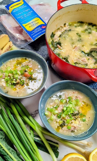 Lemon Ginger Turkey Soup